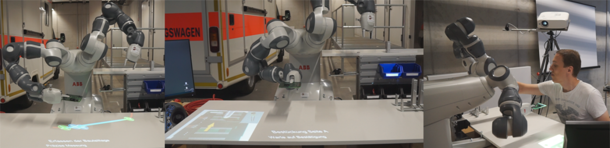 Spatial Augmented Reality and collaborative robotics